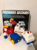 Jouet vintage 1989 tomy véhicules voitures premiers secours en boîte