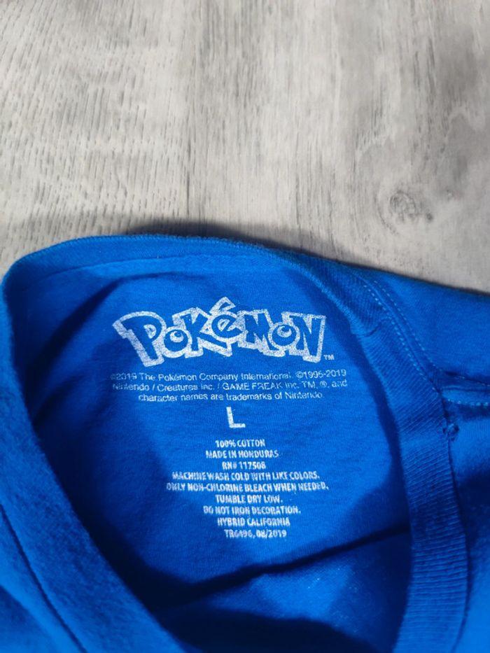 T-shirt Licence Pokémon Vintage Bleu Taille L Enfant - photo numéro 3