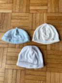 3 bonnets bébé naissance