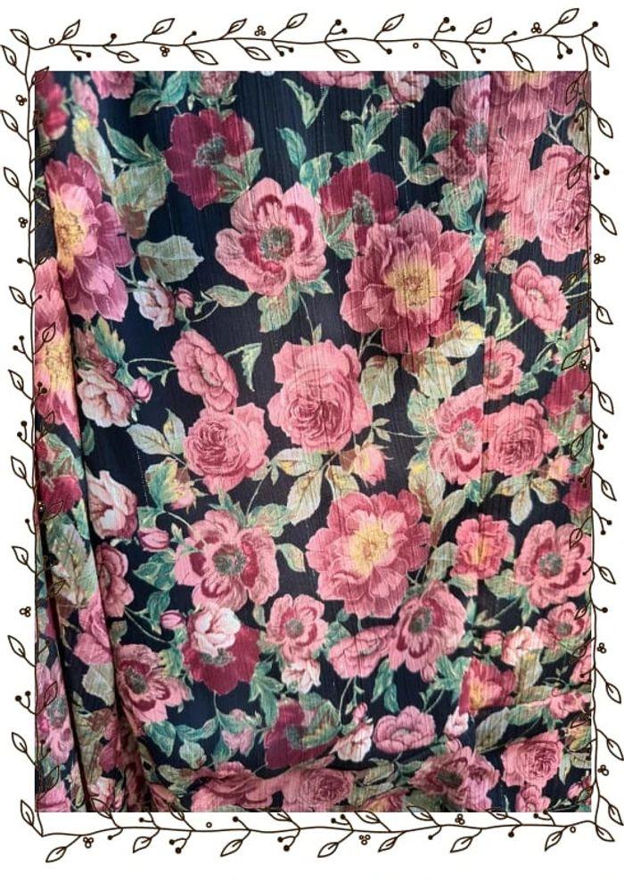 Robe drapée motif floral Mango taille 40 - photo numéro 5