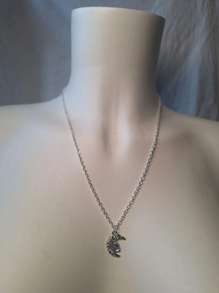 Collier lune avec diamants - photo numéro 1