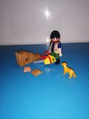 Playmobil thème* personnage & végétation/ bûcheron & chien 🐕