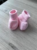 Chaussons naissance rose