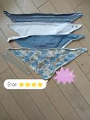 Lot de 4 bavoirs triangles Zeeman 0-12M