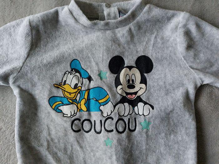 Pyjama Disney Baby gris Mickey & Donald 6 mois - photo numéro 2