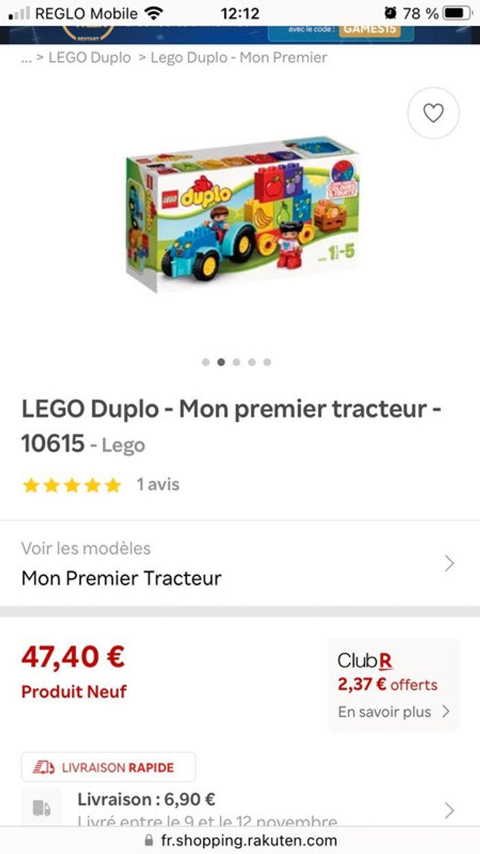 Lego duplo mon premier tracteur - photo numéro 4