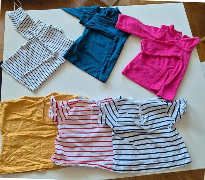 Lot de 6 t-shirt 6 mois bébé manches longues et courtes - photo numéro 4