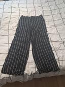 Pantalon noir à rayures