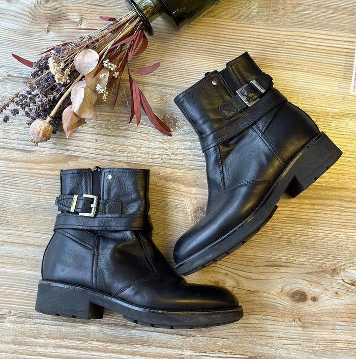 Bottines Nero Giardini en cuir noir modèle Savage, taille 37 - photo numéro 1