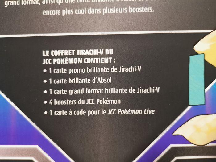 Coffret Pokémon Jirachi V - 4 booster + cartes promos - photo numéro 3