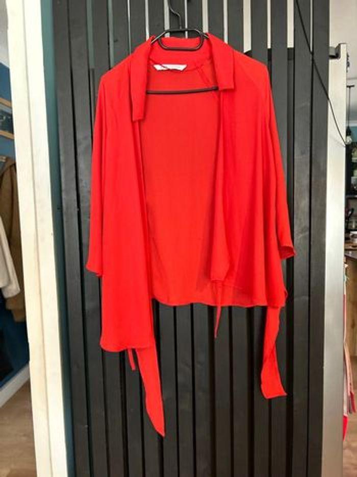 Zara blouse fluide rouge XS - photo numéro 4