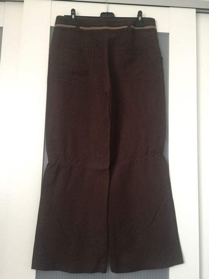 Pantalon large marron - photo numéro 3