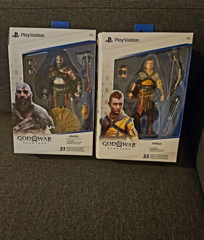 Lot de figurines God of war Kratos et Atreus - photo numéro 1