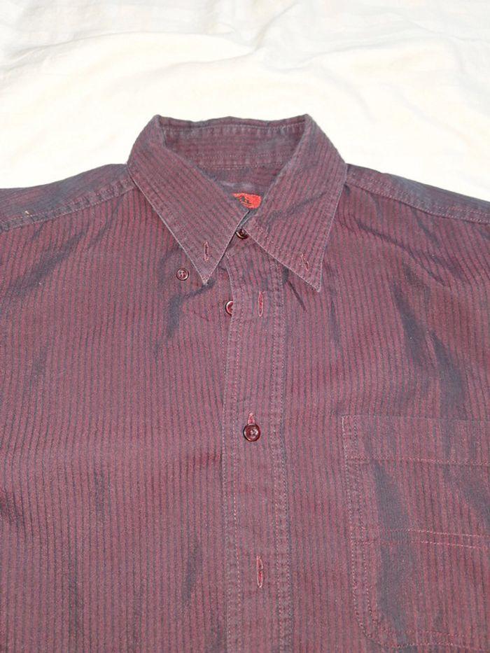 Chemise rayée bordeaux - photo numéro 2