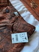 Pantalon camel / marron motif python