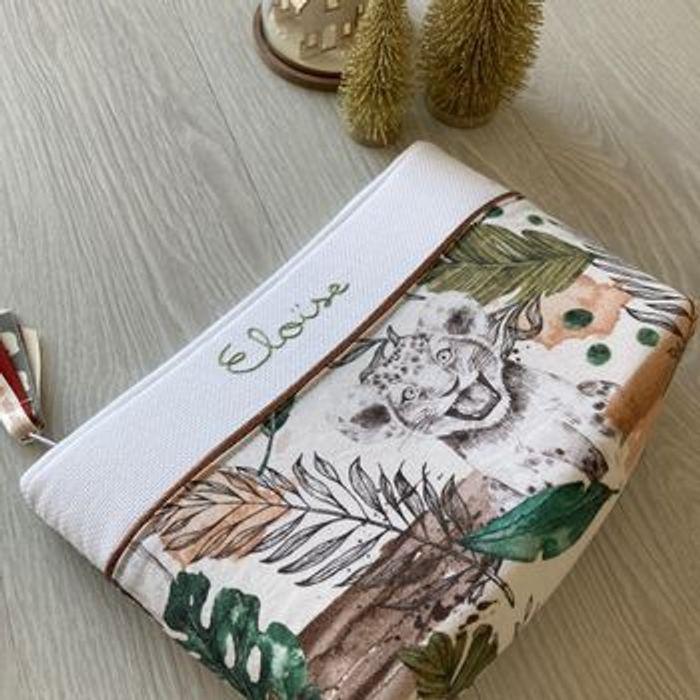 Trousse personnalisée savane kaki (moyen modèle) - photo numéro 1