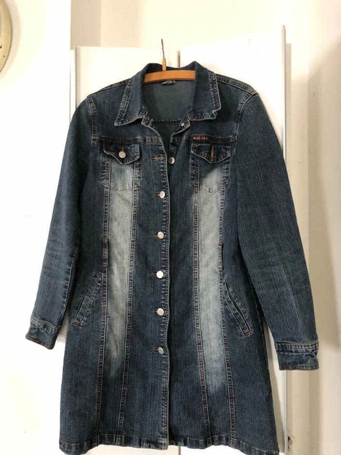 Veste jean délavé . Taille 38 - photo numéro 2