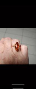 Bague or750 et ambre