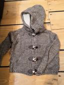 Veste gilet laine 2 ans