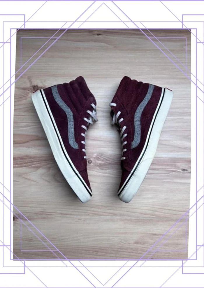 👟 Vans Sk8 High Bordeaux Pointure FR 38 US 7,5 👟 - photo numéro 2