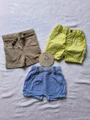 Lot 3 shorts bébé 9 mois