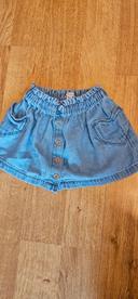 Jupe en jean coeur, taille 2 ans, 86