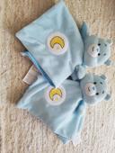 Lot de 2 doudous plats carré  ourson Care Bears baby