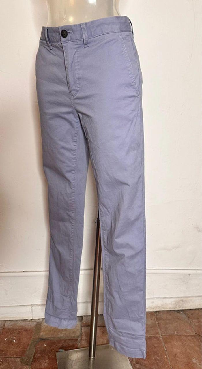 Pantalon toile Lacoste bleu ciel taille 38 - photo numéro 3