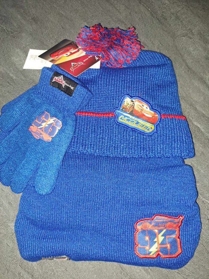 Ensemble bonnet  gants et cache cou Cars - photo numéro 2