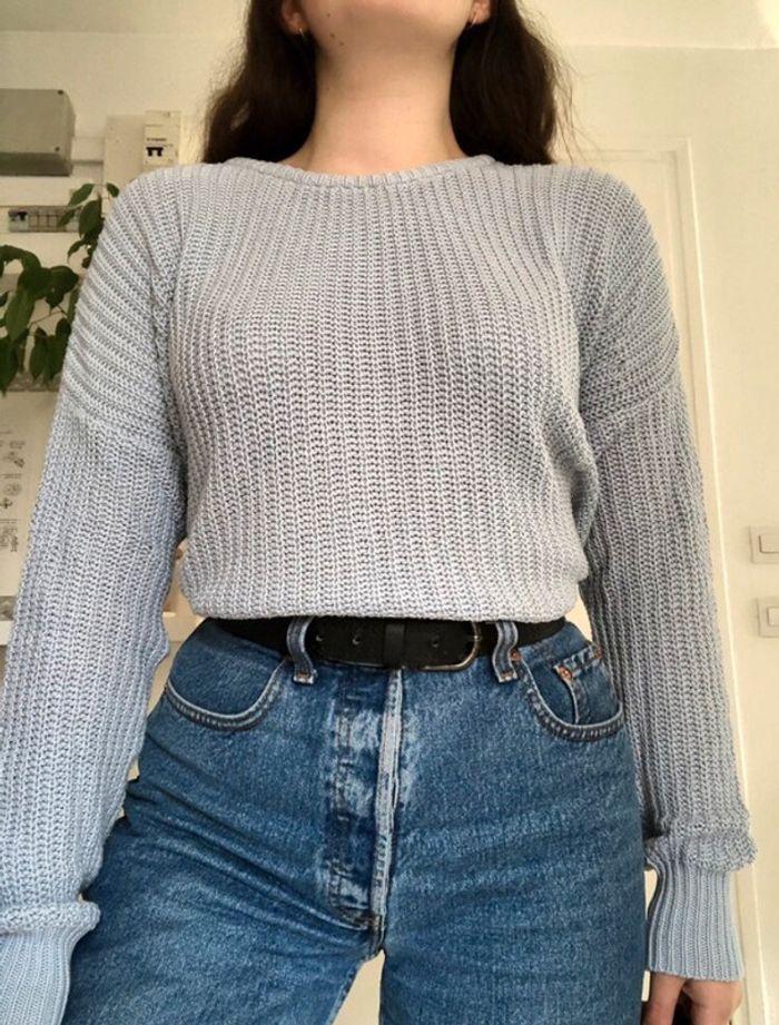 Pull bleu pastel Brandy Melville - photo numéro 1