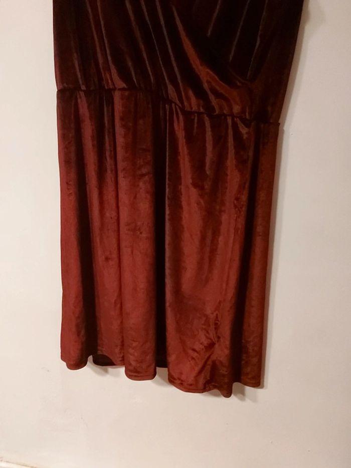 Robe bordeaux velour camaieu - photo numéro 4