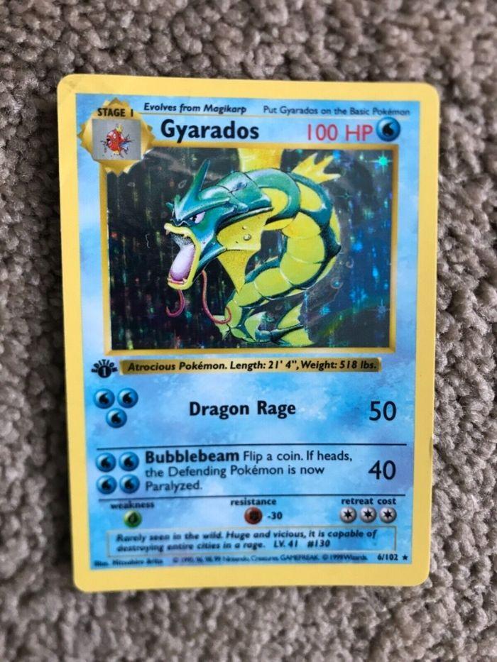 Carte Gyarados Pokémon 1st Édition - photo numéro 1