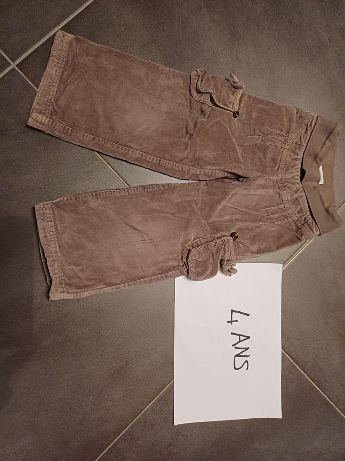 Pantalon marron doublé  4 ans - photo numéro 2