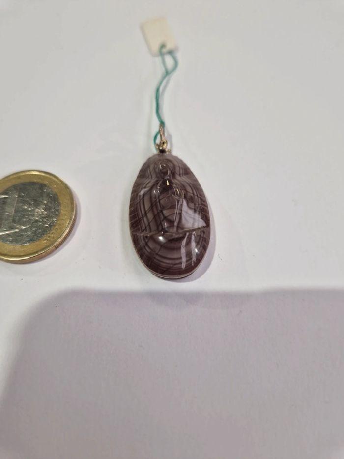 Pendentif agate suprême sculptée Vierge - photo numéro 4