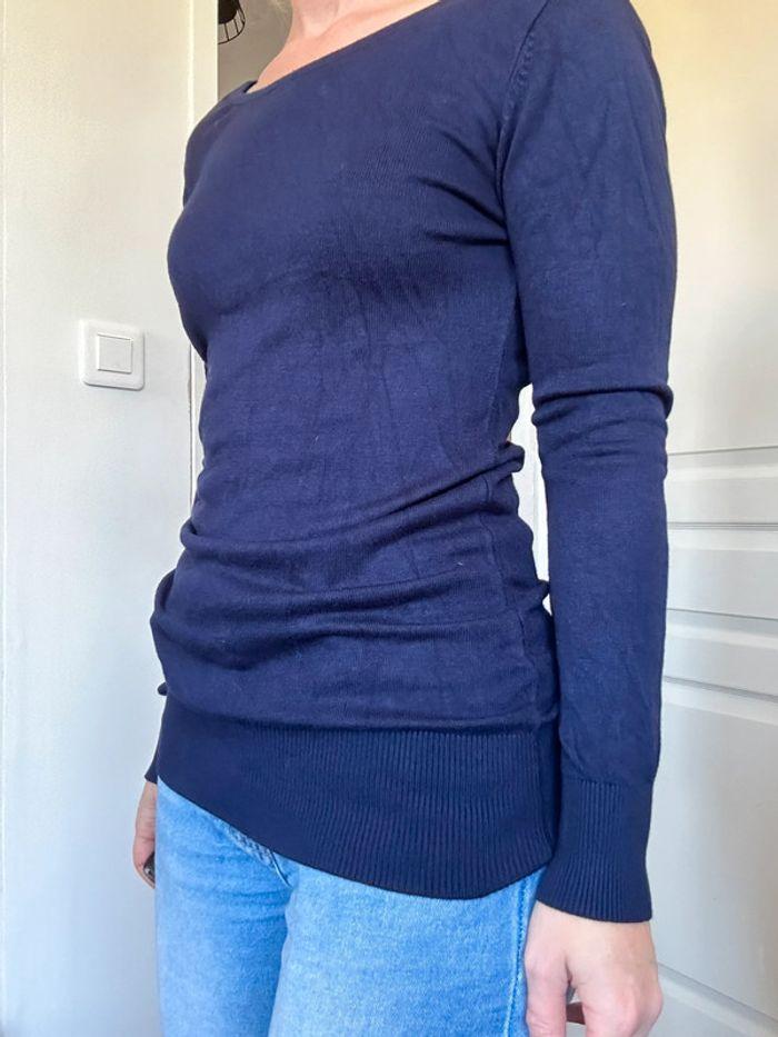 Pull hiver long bleu taille 38 💖 - photo numéro 4