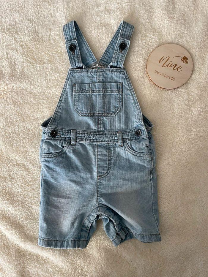 Salopette short en jean TEX T. 9 mois - photo numéro 1