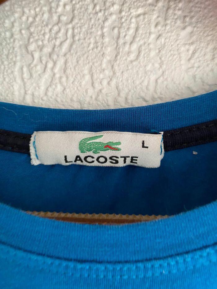 T-shirt Lacoste bleu taille l - photo numéro 3