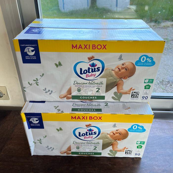 Lot 2 cartons Lotus Baby Taille 2 : 180 Couches - photo numéro 3