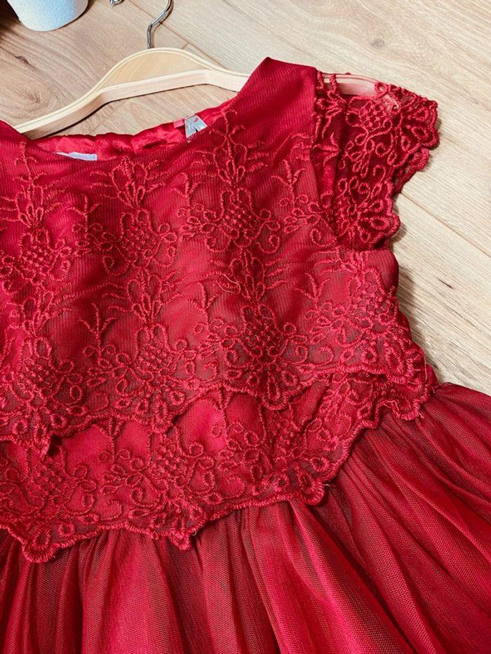 Taille 10 ans robe princesse fille Orchestra rouge bordeaux * broderie et tulle * 🌹 - photo numéro 3