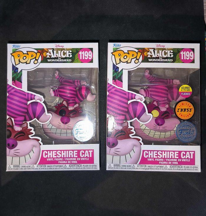 Lot 2 Figurines Funko Pop / Cheshire Cat N°1199 / Alice In Wonderland / Disney / Funko Spécial éditi - photo numéro 1