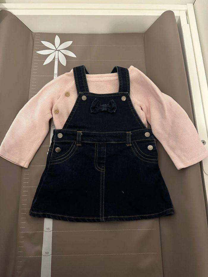 Lot veste + robe bebe fille 6 mois - photo numéro 1