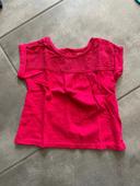 T-shirt manches courtes rouge Obaïbi 12 mois