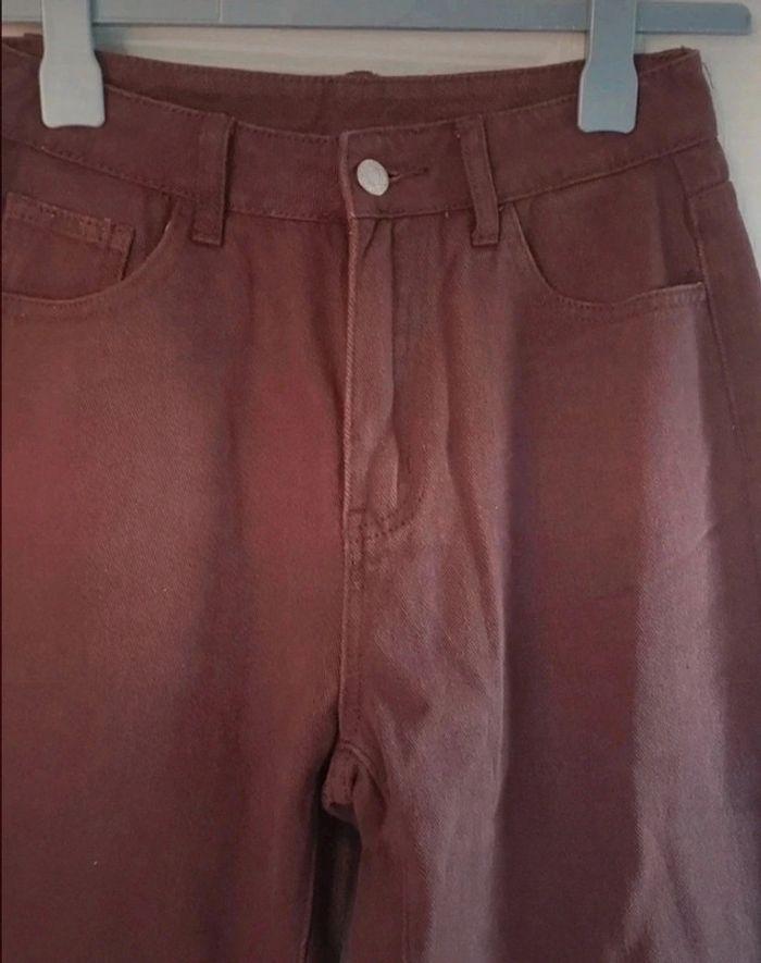 Jeans coupe large marron chocolat shein 36 neuf - photo numéro 4