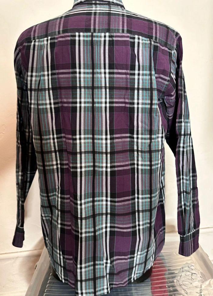 Belle chemise tartan violet TBS taille L - photo numéro 5