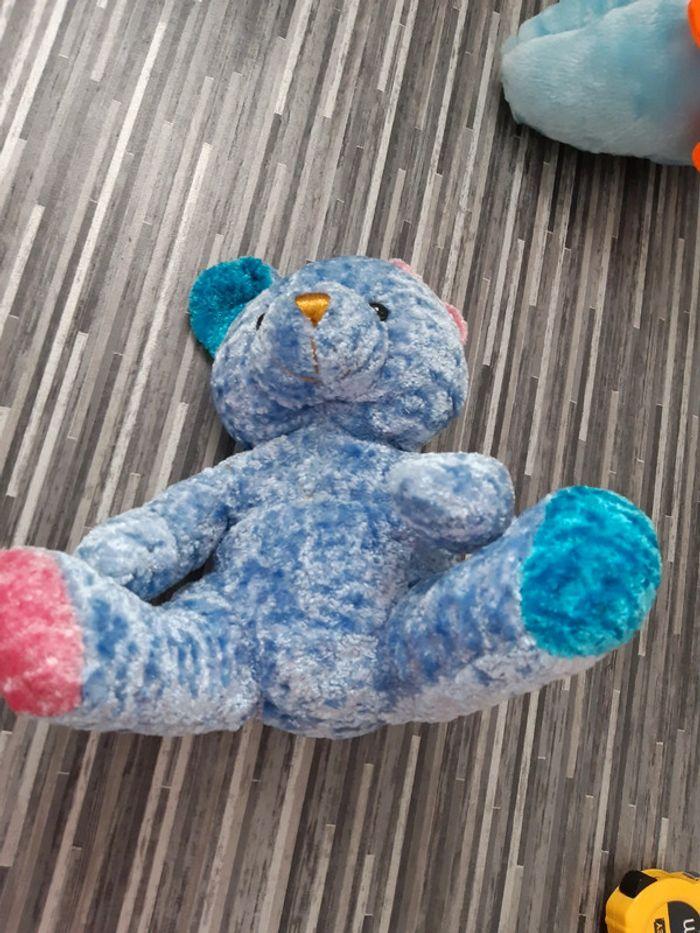 Peluche  ours bleu - photo numéro 2