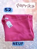 💦 Pantalon large Paprika rose fuschia neuf Taille 52