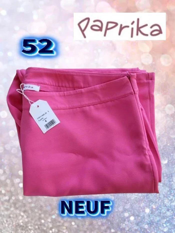 💦 Pantalon large Paprika rose fuschia neuf Taille 52 - photo numéro 1