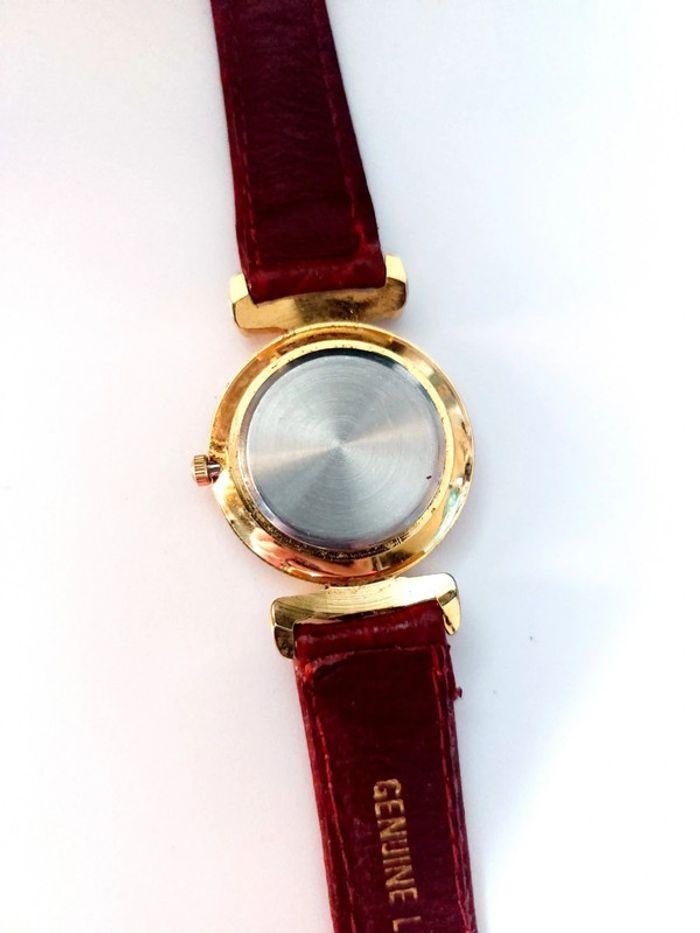 Magnifique montre vintage en cuir bracelet rouge pop time - photo numéro 8