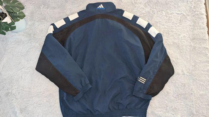 Track jacket Adidas vintage taille F186 Bleu marine, blanc et noir - Authentique - photo numéro 2