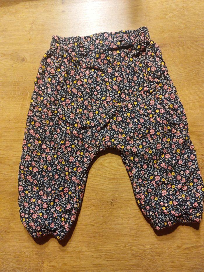 pantalon fluide fleurs 6 mois kiabi - photo numéro 1